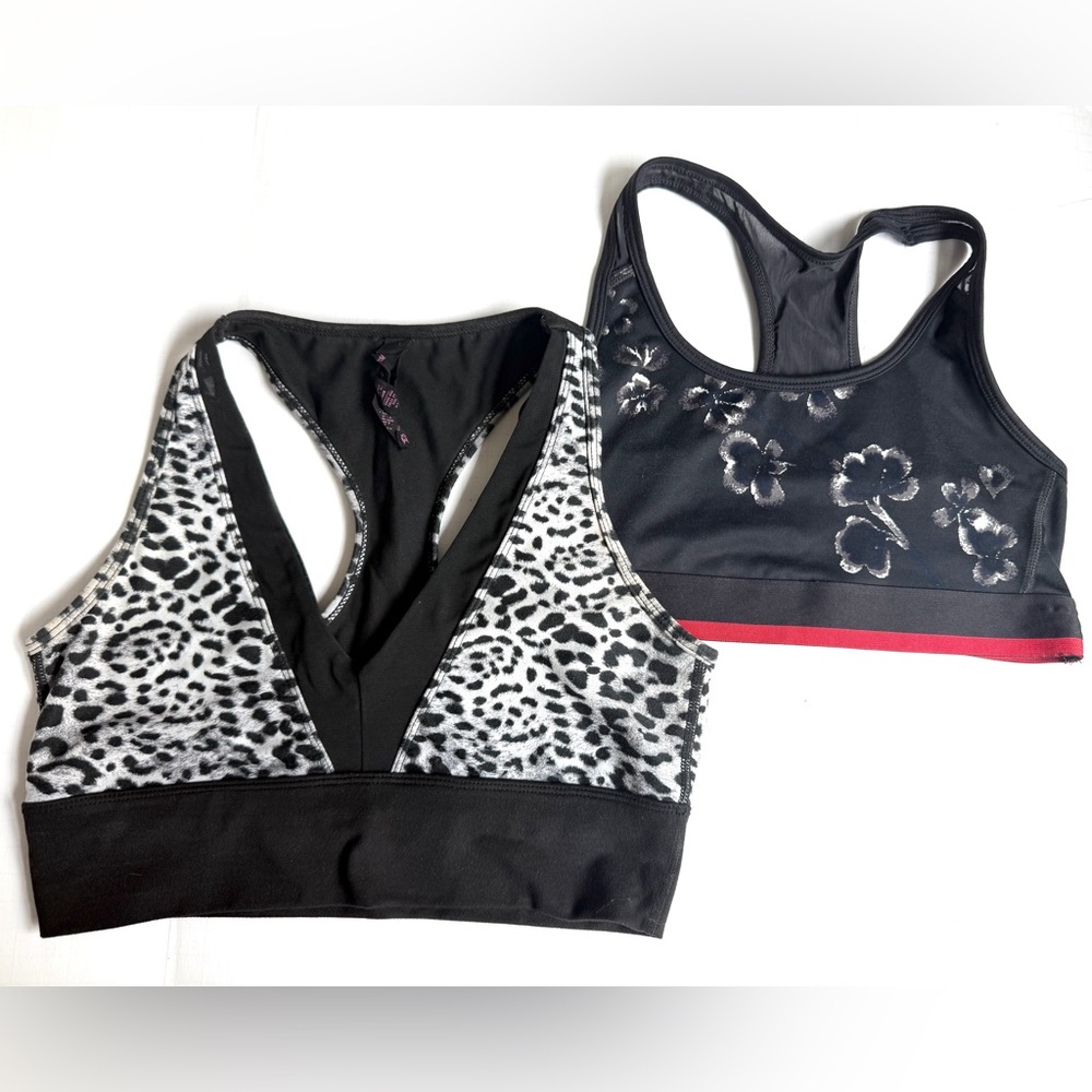 Set of 2 pattered Sports Bras Size S